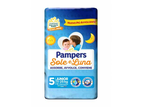 diaper PAMPERS sun&moon junior x15